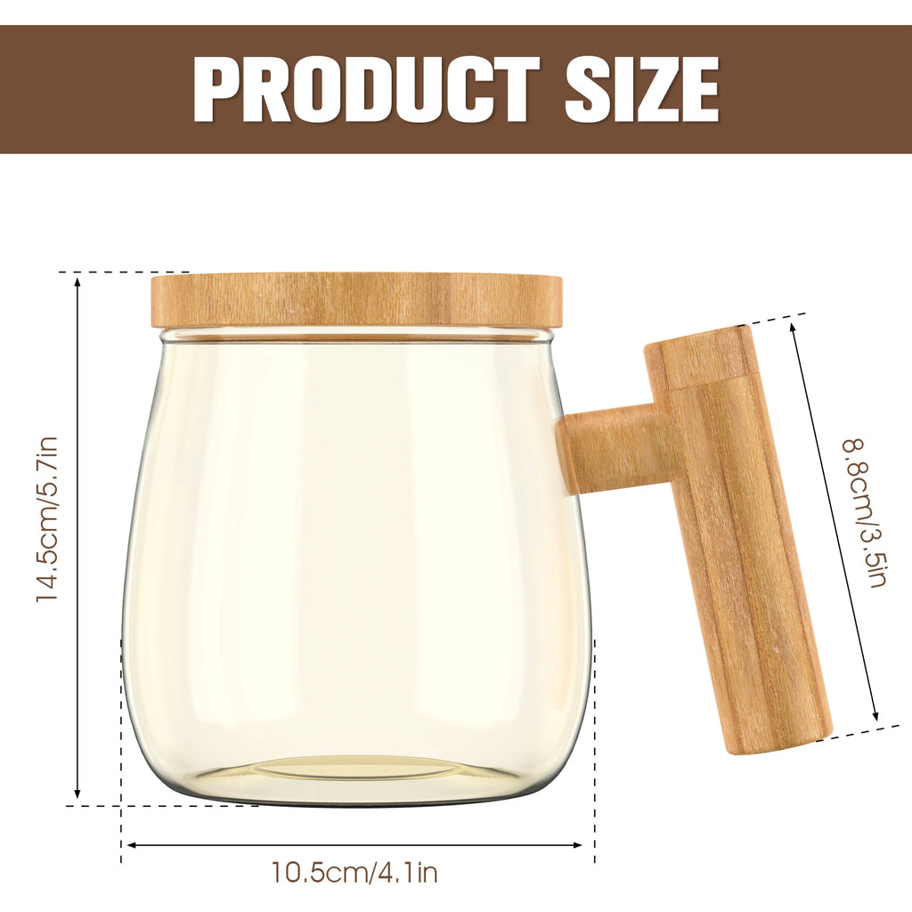 400ml Automatic Self Stirring Cup Electric High Speed Mixing Coffee Mug Glass Protein Powder Milkshake Stirrers Office Home Gym