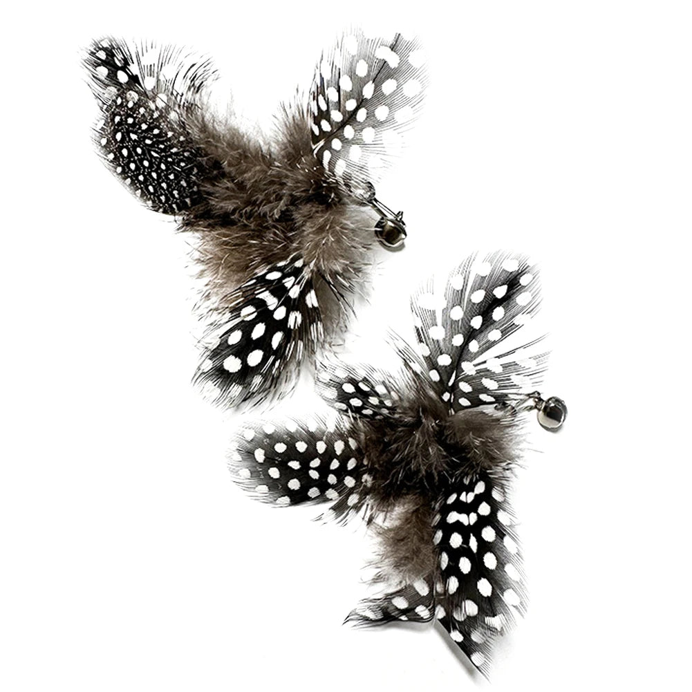 5Pcs Interactive Toys Cat Toy Feather Pendant with Bell Pet Replaceable Cat Teaser Stick Replacement Pendant Pet Toy Accessories