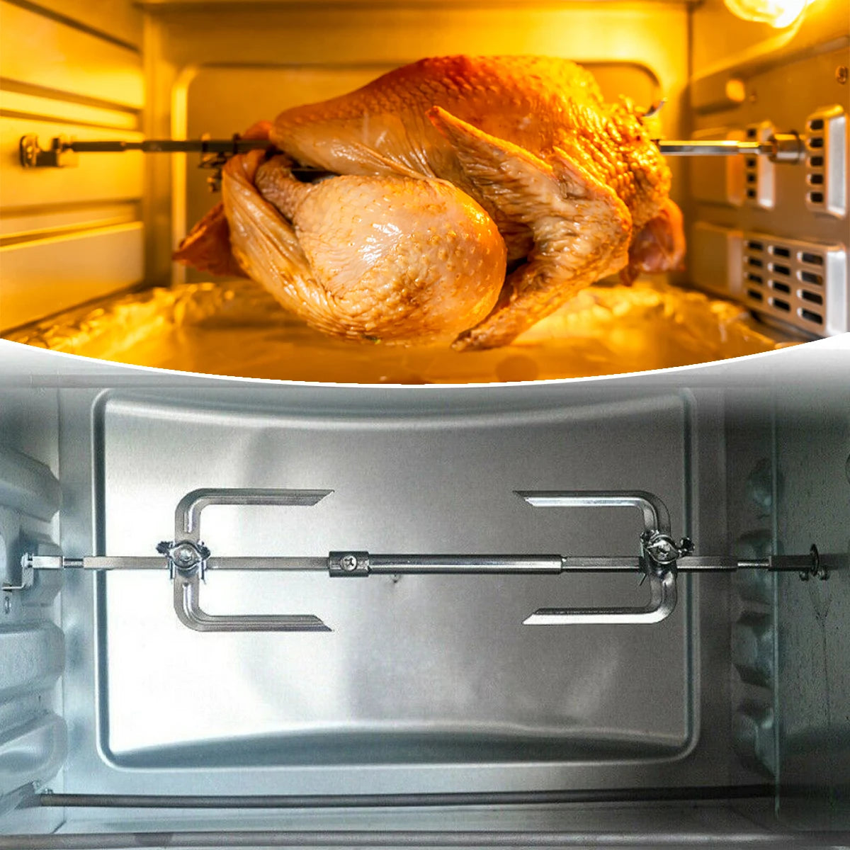 Electric BBQ Rotisserie Grill Rod 1.5V D Size Barbecue Rotisserie Rotator Motor Durable Electric BBQ Rotisserie Grill Rod