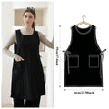 Waterproof Anti-Oil Kitchen Apron for Women with Pockets Long Vest Apron Cooking Painting Nail Salon Beauty Working Pinafore
