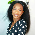 Headband Wig Human Hair Yaki Straight Wig 200% Density Remy Human Hair Wigs For Black Women Ready To Wear Kinky Straight Wig