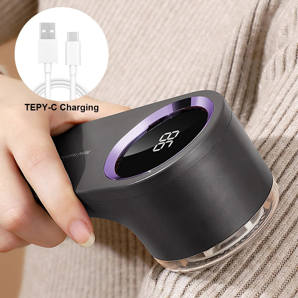 Electric Lint Remover Electric Pellet Fluff Remover USB Rechargeable Debobbler Clothes Shaver Ergonomic for Clothes Sweater