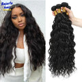Natural Water Wave Hair Weave Bundles 100% Virgin Unprocessed Malaysian Natural Wave Human Hair Weaving Remy Raw Hair Extensions