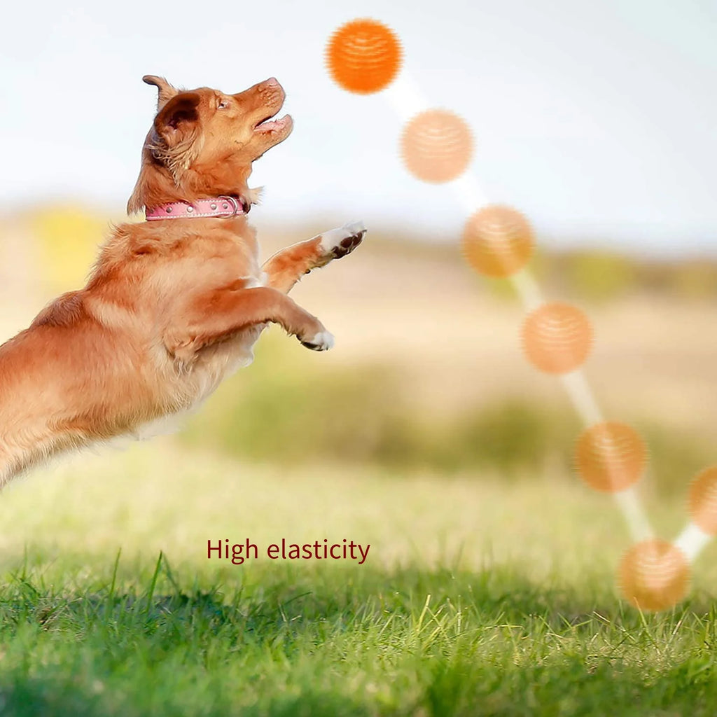 Dog Toys Sound Toy Bouncy Ball Pet Toy Polka Squeaky Tooth Cleaning Ball TPR Training Pet Teeth Chewing Toy