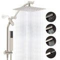 Dual Shower Head Combo, 10'' High Pressure Rain/Rainfall Shower Head, with Adjustable Slide Bar
