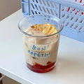 350ML Home Daily Water Cup Cafe American Iced Latte Coffee Cup Drink Juice Cold Drink Simple Classic Transparent Glass Cup