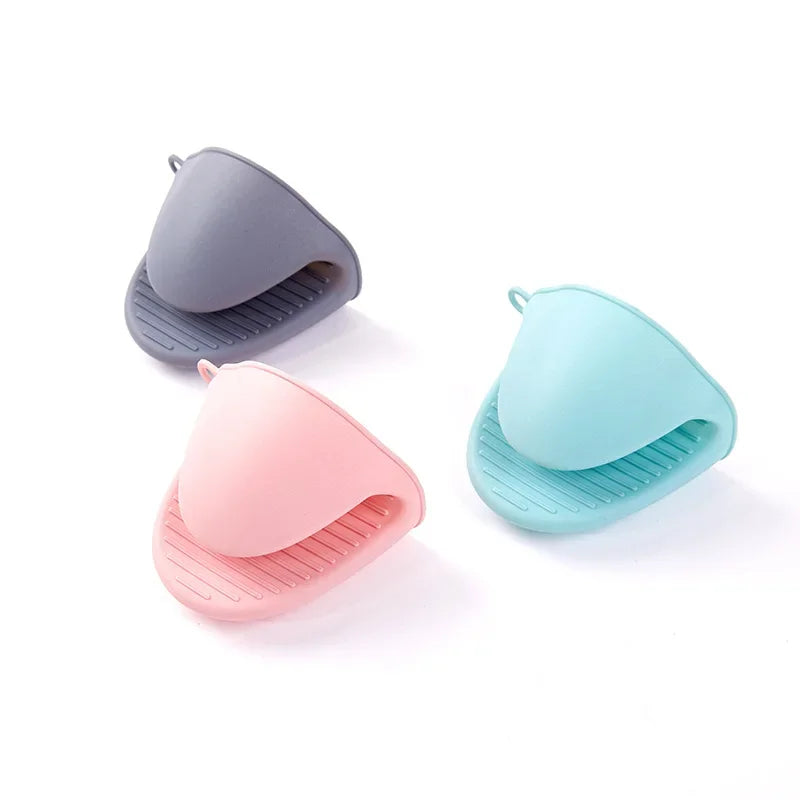 2pcs Oven Mitts Silicone Heat Resistant Pinch Mitts Anti Scalding Non Slip Gloves Clips Pot Holder Cooking Baking Oven Mitts
