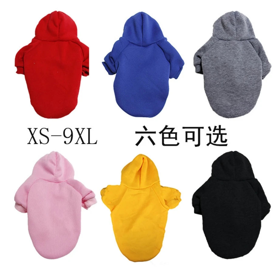 Winter Dog Clothes Sport Hoodies Sweatshirts Warm Coat Clothing Autumn for Small Medium Large Dogs Big  Pets Puppy hooded sweats