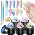 Quick Building Extesion UV Gel Set Non Stick Hand Carve Patterns Gel for Manicure 3D Art DIY Nails Tip Extesion Engraving Tools
