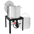 SBK0601 60 Qt. Seafood Boil Pot with Basket and Burner, Outdoor Aluminum Propane Boiler with 10 PSI Regulator,, Customized