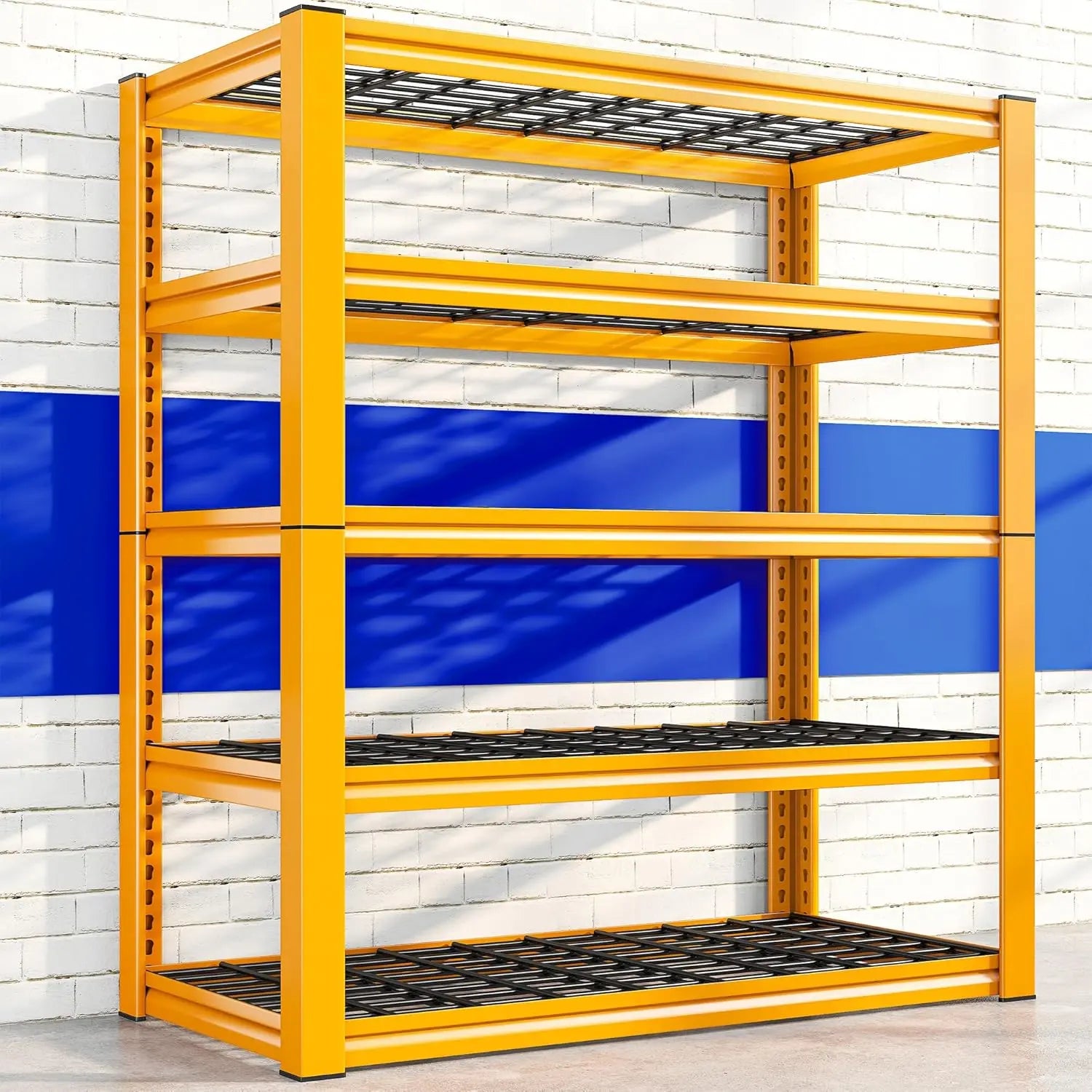 Garage Shelving 3000LBS, 5-Tier Storage Shelves, Adjustable Industrial Metal Shelving Unit for Garage, Basement,, Customized