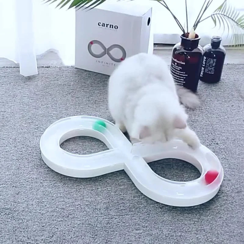 Household Cat Toy Turntable Teasing Set with Small Tunnel Sports Stick for Cats Practice Focus Nature Pet Supplies