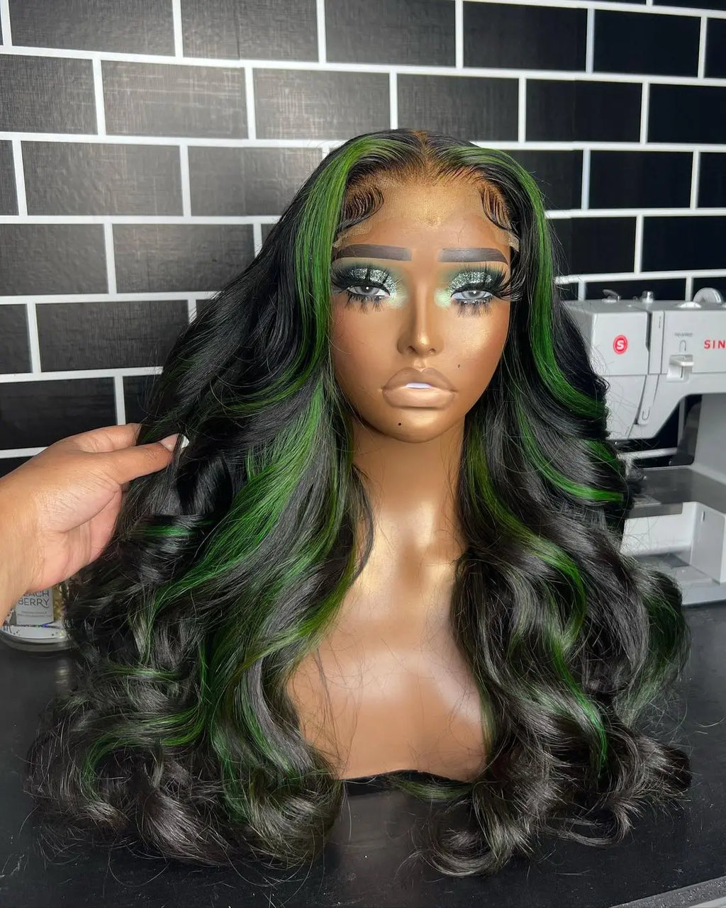 13X6 OmBre Blonde Highlight Lace Front Wigs Synthetic Lace Frontal Wig 13X4 Body Wave Pre Plucked Hairline With Baby Hair Wig