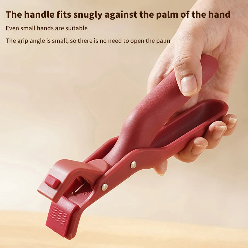 Silicone Anti-scald Clip Kitchen Plate Bowl Dish Pot Holder Heat-resistant Clamp Lifter Kitchen Gadget
