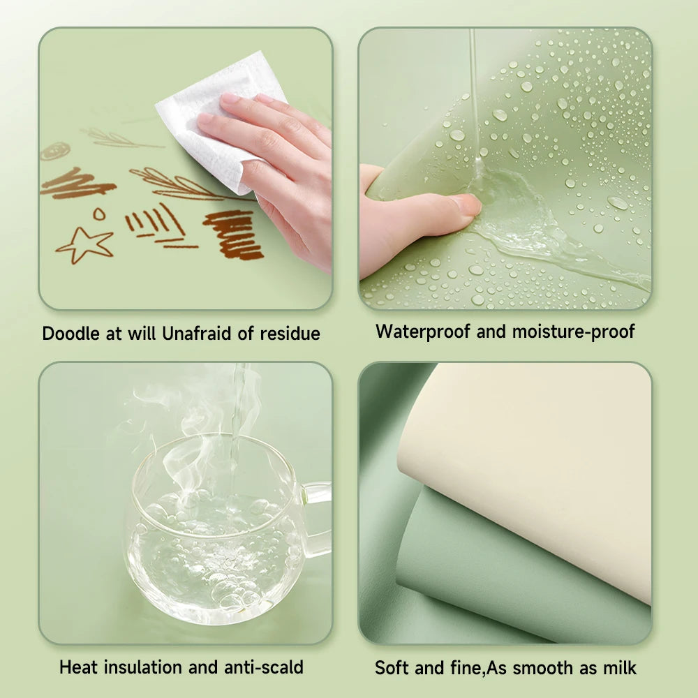 Large Soft Kitchen Oil-proofing Table Mat Kitchen Counter Heat Resistant Waterproof Table Mat Children Desk Mat
