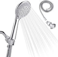 Detachable Handheld Head With - High Pressure 5 Functions Showerheads Hand Held Shower Heads,Extra Long 4.7 Ft. Stainless Steel