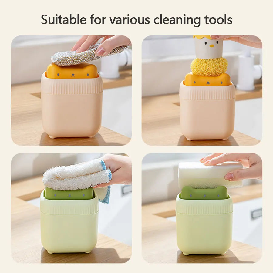 Press Type Soap Dispenser, Kitchen Detergent Press Dispenser, Manual Dispenser, Sponge Press Soap Dispenser