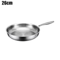 26/28/30cm Titanium Frying Pan Non-stick Frying Pan Kitchen Cookware Uncoated Hammer Pattern Steak Kitchen Pans With/NO Lid
