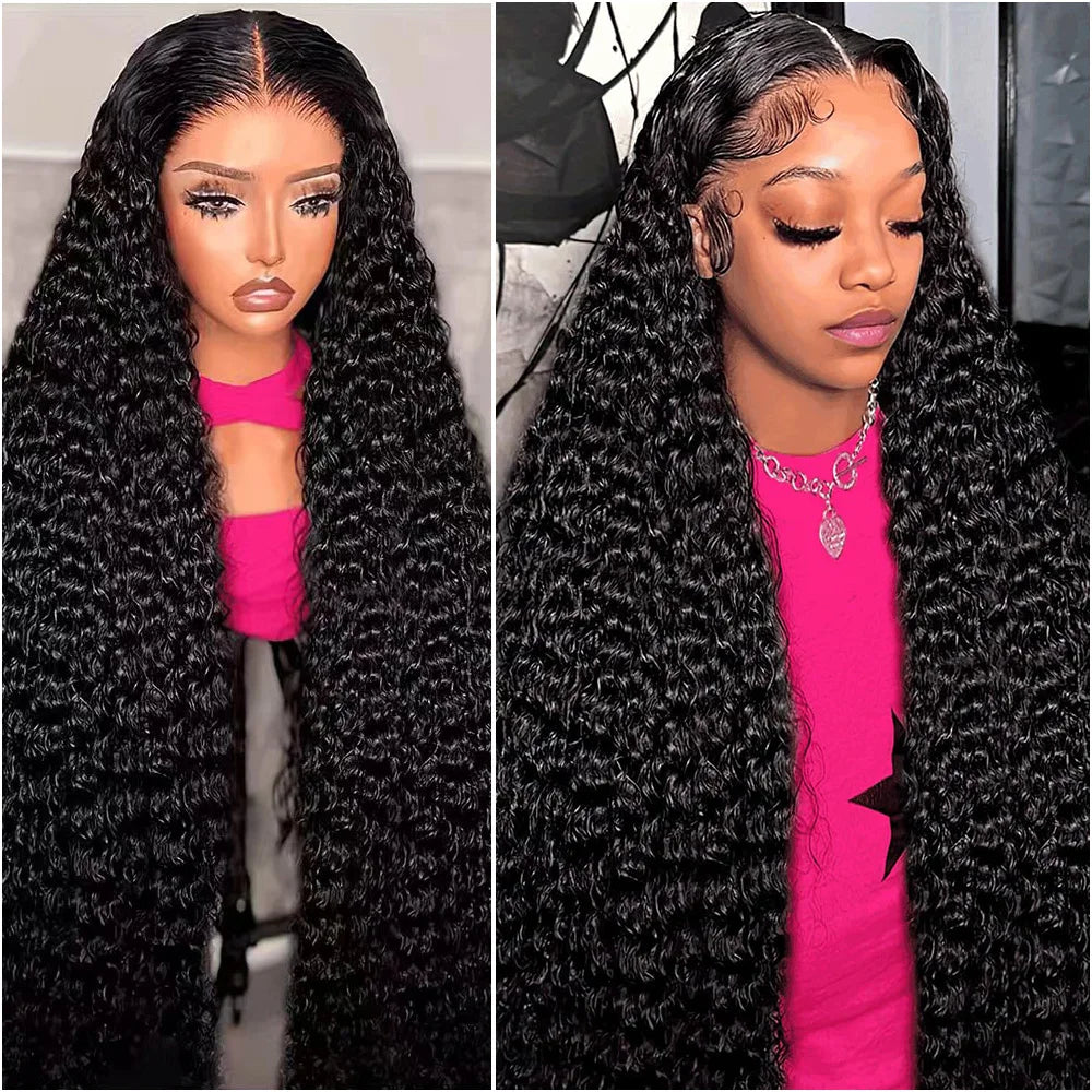200% Density 13x6 Hd Lace Frontal Wigs Brazilian 34 38 Inch Deep Wave Human Hair 5x5 Lace Front Wig For Black Women Pre Plucked