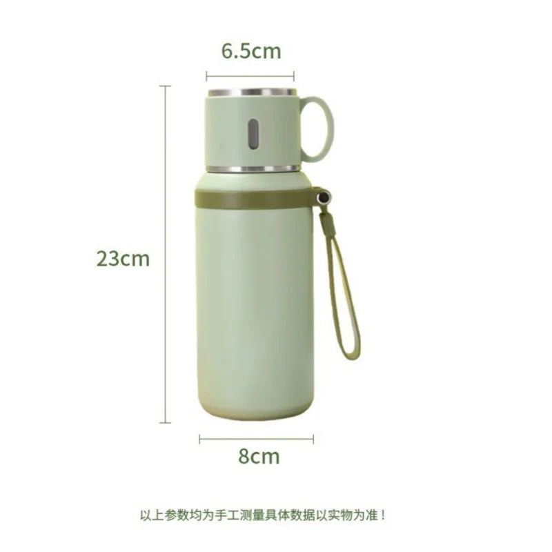 316 stainless steel insulated cup, vacuum insulated bottle, with drinking cup, leak-proof, coffee, tea, gift, outdoor supplies