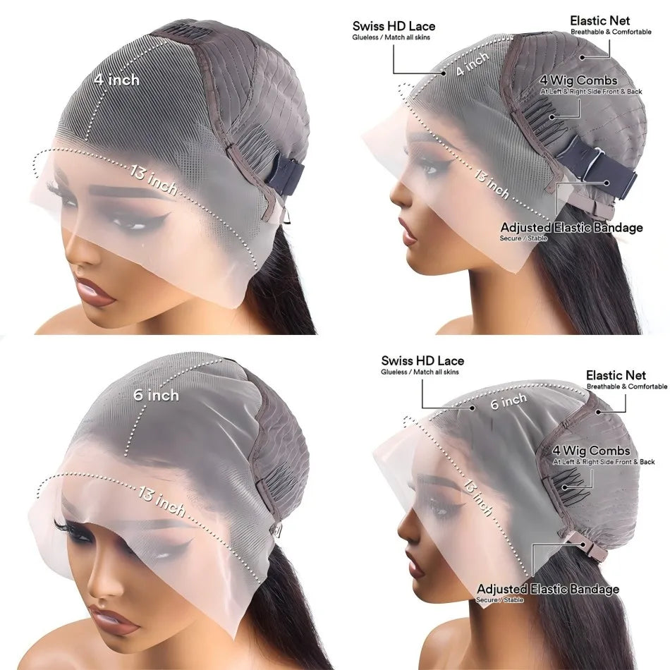 Chocolate Brown Wig Body Wave Human Hair Wigs 13X6 Hd Lace Frontal Wig 250 Density Colored Preplucked Brazilian Lace Front Wigs