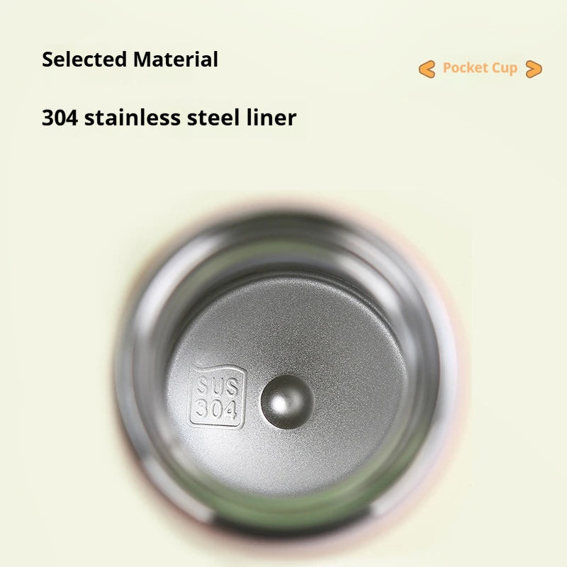 200ML/300ML Stainless Steel Pocket Cup Mini Insulated Cup Car Vacuum Flasks Coffee Cup Portable Leak-proof Thermal Water Bottle