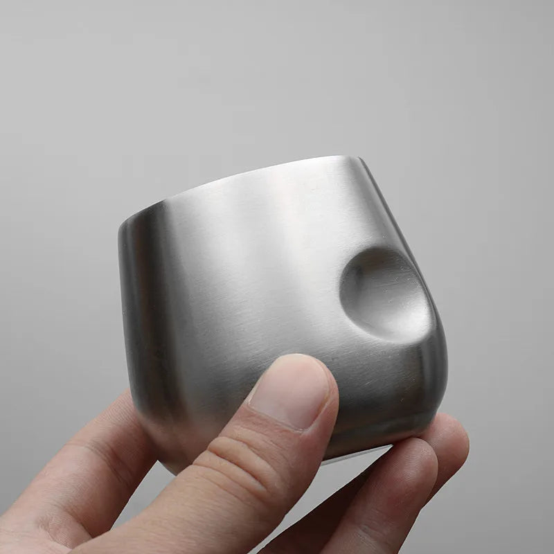 New Creative Espresso Cup 304 Stainless Steel Double Wall Coffee Cup Office Home Insulation Tea Cup Insulation Coffee Cup
