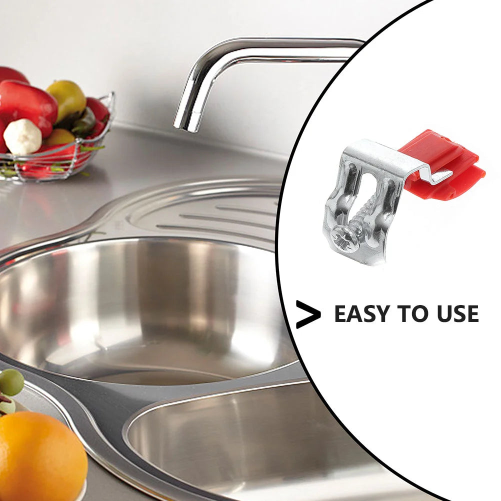 4pcs Undermount Sink Mounting Clamps Sink Clips Sink Support Clamps Kitchen Sink Mounting Tools Non-punching Sink Fixed Clips