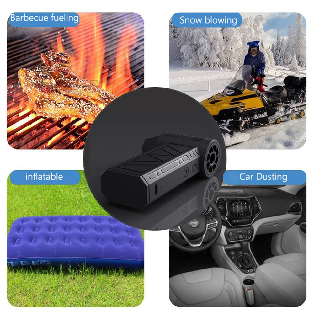 Mini Turbo Jet Fan Rechargeable Air Blower 110000RPM Handheld Duct Fan Jet Dry Blower for Computer Keyboard Outdoors Car Home