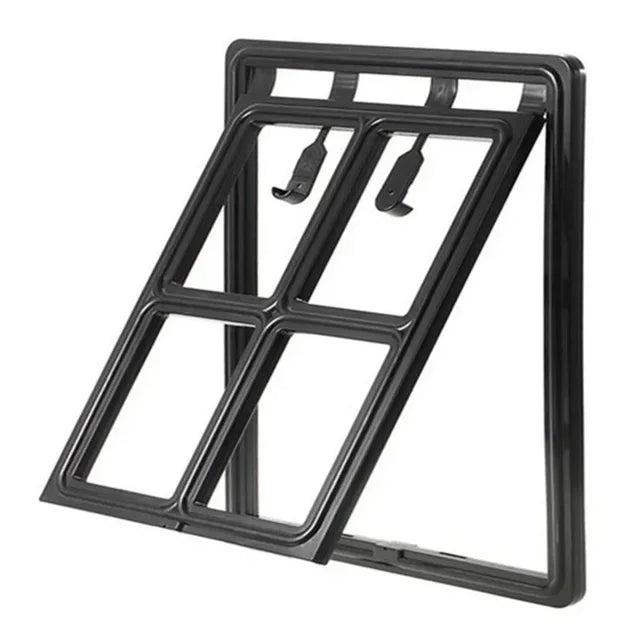 Home Lockable Dog Screen Door Pet Cat Screen Door Plastic Pet Door for Mosquito Proof Screen Window Security Flap Gate Dog Fence