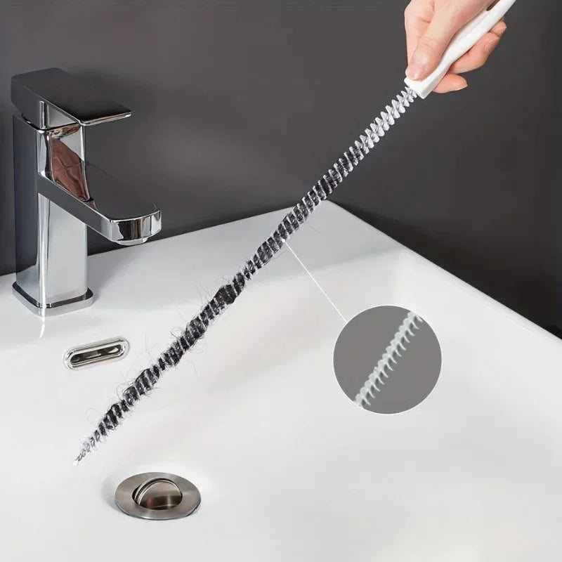 1Pcs Pipe Dredging Brush Flexible Bathroom Hair Sewer Sink Cleaning Brush Bendable for Home Kitchen Sink Bathroom Hair Sewer