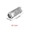 6/12 inch BBQ Stainless Steel Smoker Grill Tube Perforated Mesh Filter Gadget Pellet Smoking Generator Hexagon Spice Smoked Box