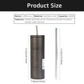 Coffee Cup Thermos 304 Stainless Steel Double -layer Cooler Straw Cup Portable Reusable Ins Ice American Coffee Mug Water Bottle