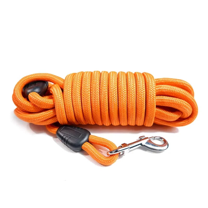 5M/10M/15M Long Rope Training Dog Leash- Heavy Duty Nylon Recall Agility Training Dogs Lead Leash For Medium Large Dog Leash