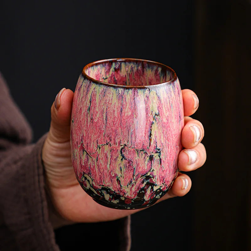 Kiln change to build a teacup set home large master cup ceramic Kung Fu tea set tea cup single coffee cup.