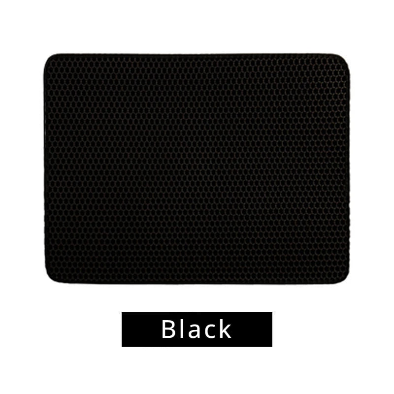 Double-Layer Honeycomb Cat Litter Mat Waterproof Anti-Slip for All Ages Cats Litter Box Floor Protector Durable and Easy Clean