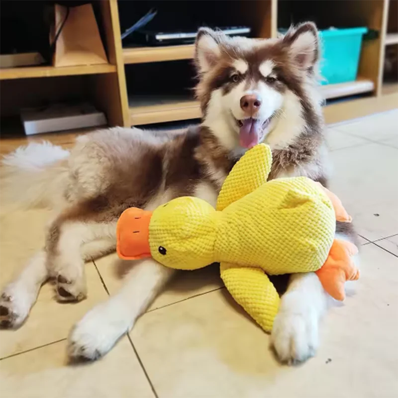 Cute dog Toy Duck-shaped Bite Resistant Grinding Teeth Cleaning Large Dog Interactive Entertainment Puppy Boredom Plush Toy