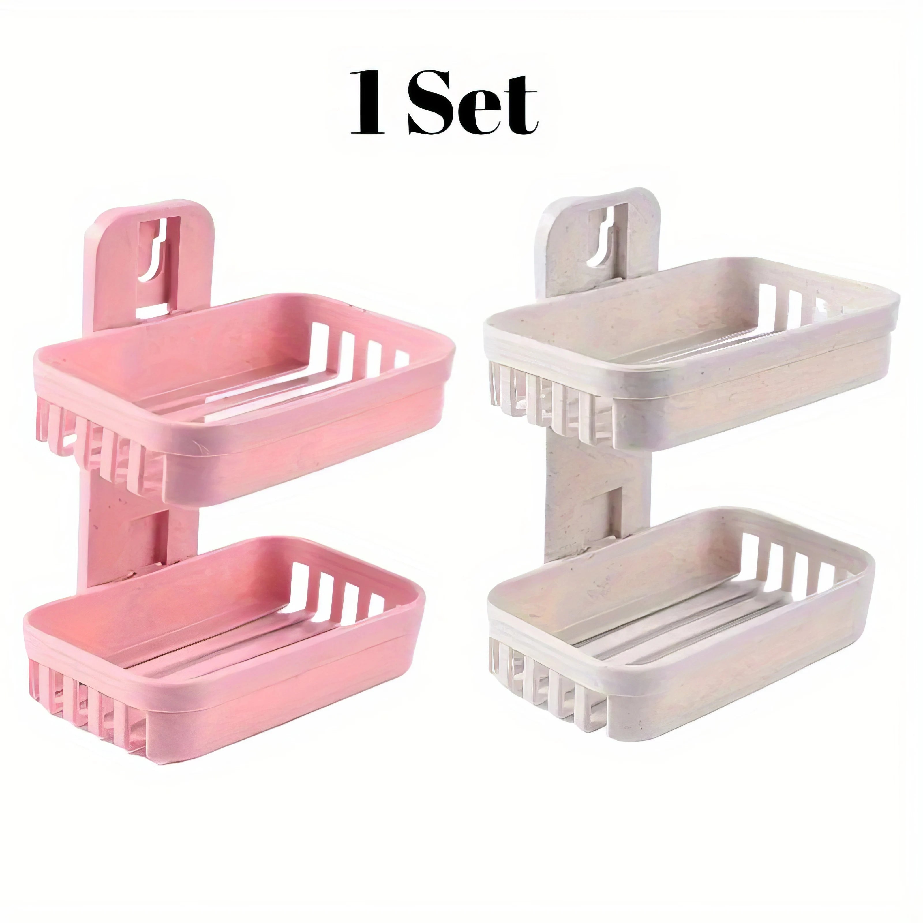 Double Layer Soap Dish with Drainage - Durable & Convenient Bathroom Organizer, Keeps Counter Dry, Easy to Clean