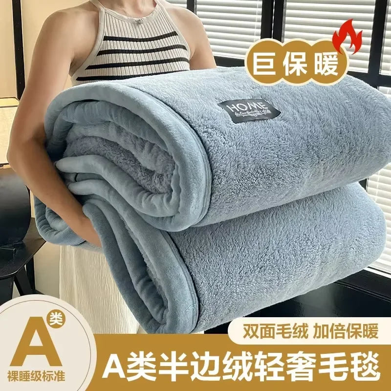Luxury Checkerboard Sherpa Fleece Blanket, Thick Warm Soft Plush Throw Blanket, Cozy Decorative Blanket for Sofa Bed Couch