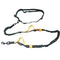 Adjustable Waist Dog Leash 2 in 1 Hands Free Bungee Handle with Reflective Stitches for Walking Hiking Running