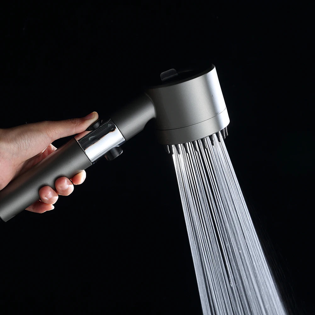 Bathroom Showerhead Powerful Pressurization Large Flow Shower Head Adjustable 4 Modes Replacement Parts Bathroom Accessories