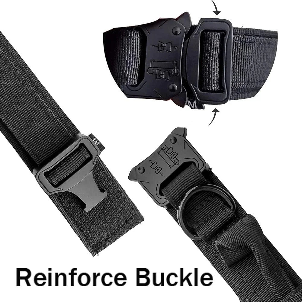 Dog Collar Durable Tactical Leash Set Adjustable Military Pet Collar Leash Medium Large Dog German Shepherd Training Accessories