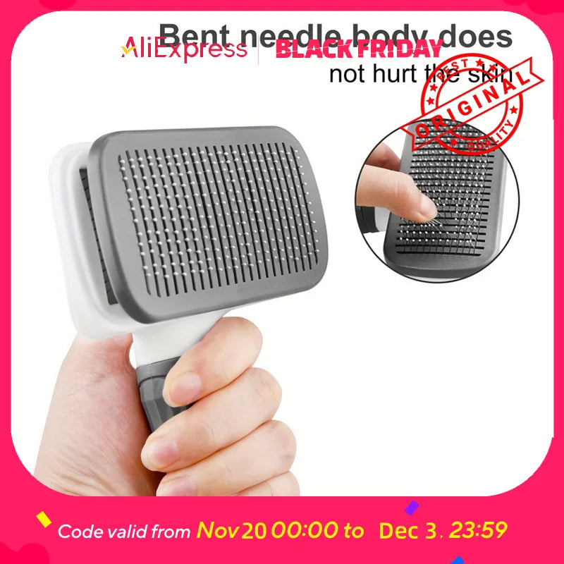 1pc Gentle Dog & Cat Grooming Brush - 1-Touch Detangling/3-Minute Deshedding, Ergonomic Handle, , Easy Clean，Pet Products