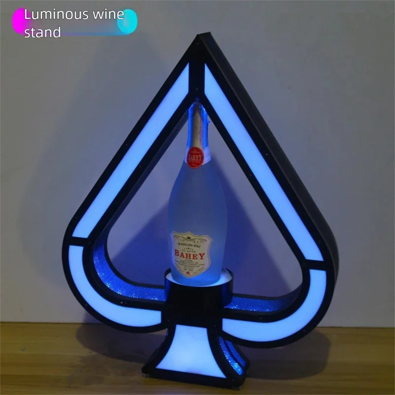Bar Luminousspades A bottle presenter, Night VIP Champagne Bottle Display Stand, Bar Nightclub KTV Bottle Display Decor