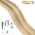 kiikiigirl PU Clip In Hair Extensions Human Hair 100% Remy Hair Seamless Weft Clip Ins For Women
