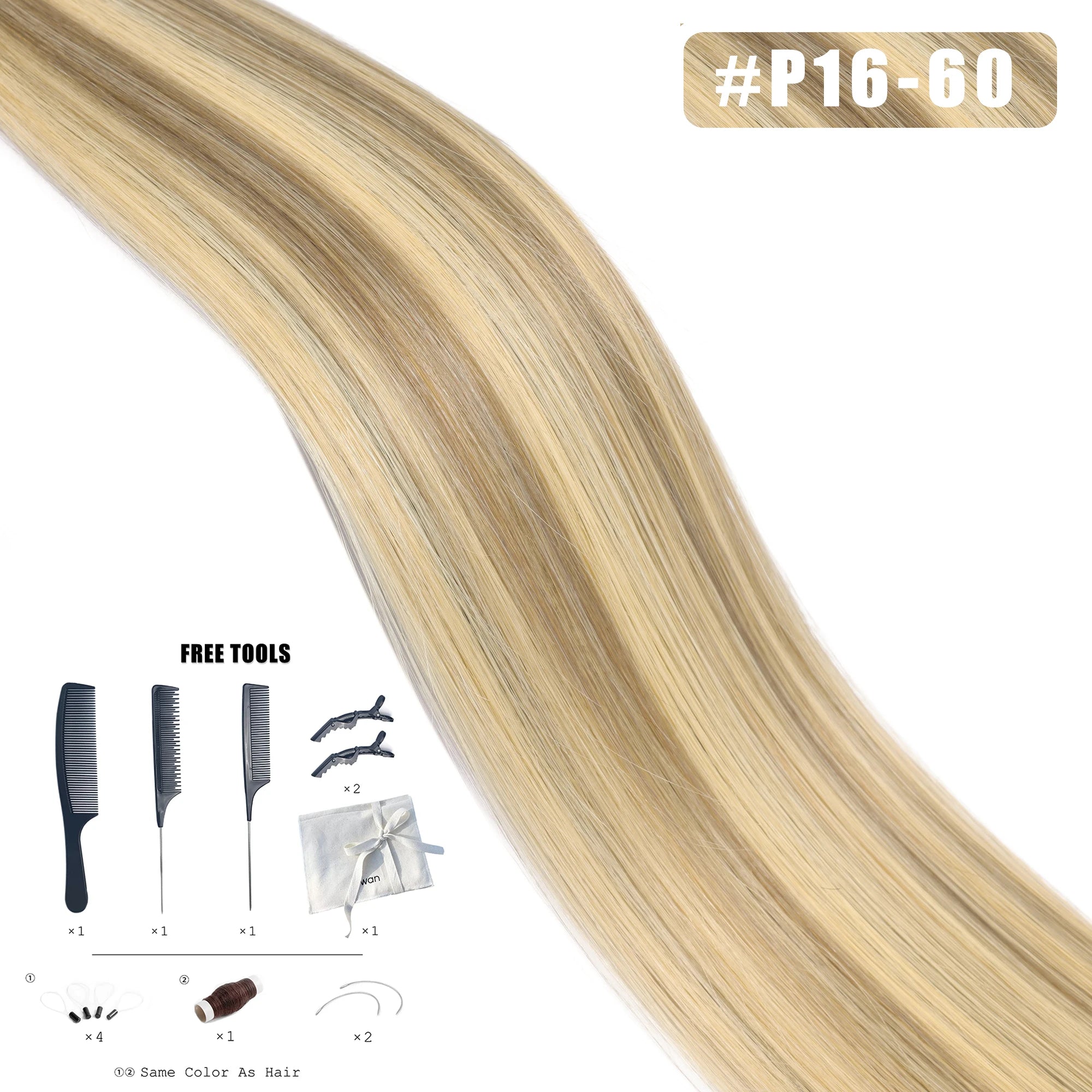 kiikiigirl PU Clip In Hair Extensions Human Hair 100% Remy Hair Seamless Weft Clip Ins For Women