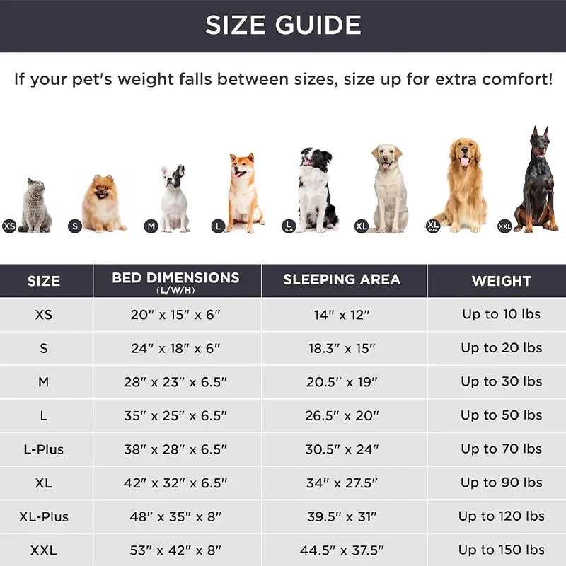 Medium Size Winter Waterproof Orthopedic Dog Bed Washable Pet Bed with Removable Cover Joint Pain Relief Sofa for Cats And Dogs