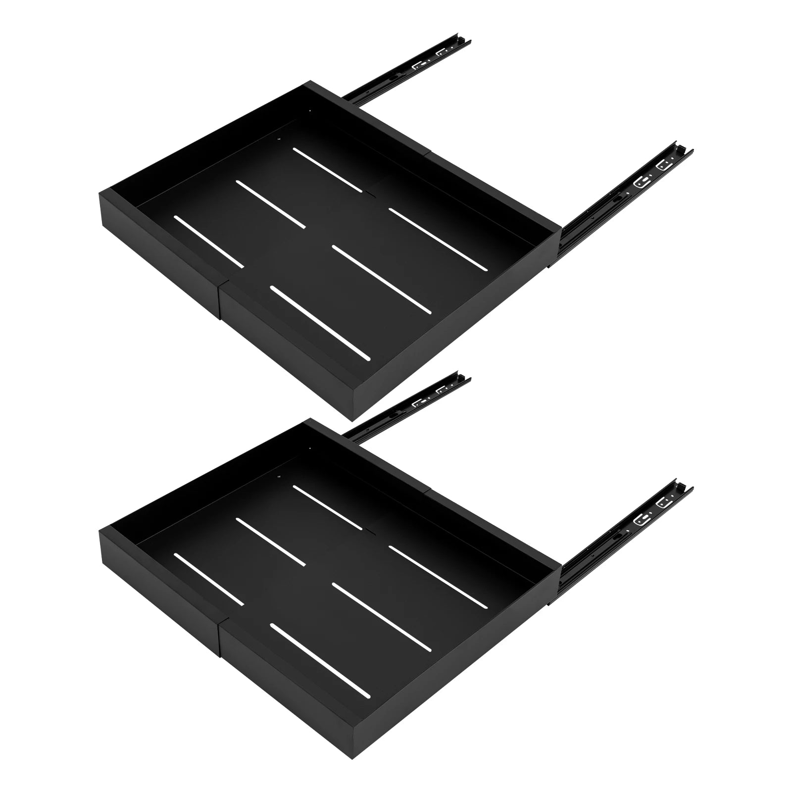 Carbon Steel Expandable Pull out Cabinet  2 -Tiers Organizer Pull Out Drawers for Cabinets Slide Out Cabinet Organizer