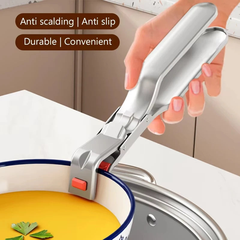 Durable Hot Bowl Holder Dish Clamp Pot Pan Gripper Clip Air Fryer Dish Plate Retriever Tongs Kitchen Supplies