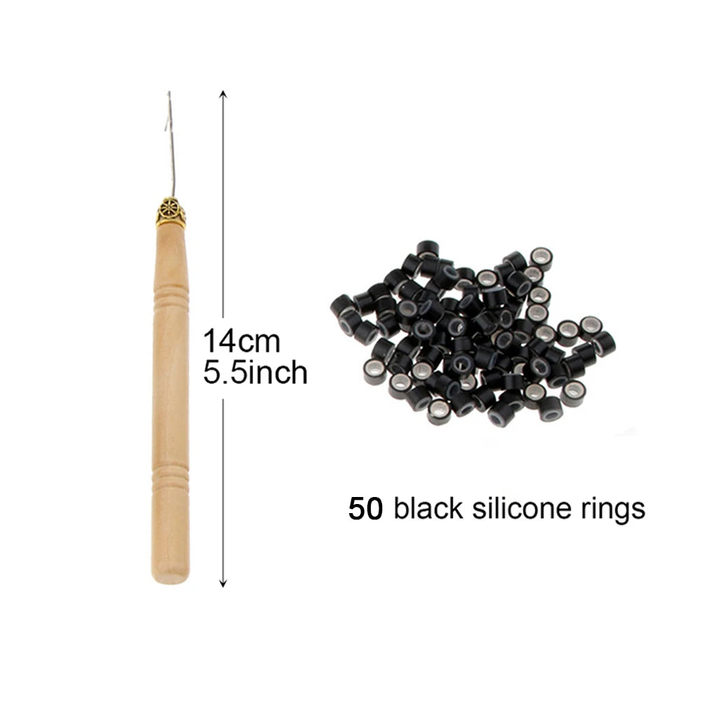 1000Pcs 5.0*3.0*3.0mm Micro Silicone Lined Rings/Beads MICRO Ring Link Crimp Beads Hair Extensions Tools Wig Hair Extension